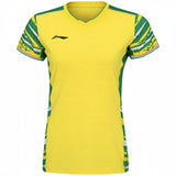 Badminton T-shirt - Li-Ning Top Play Yellow Women - SportYouUp Danmark