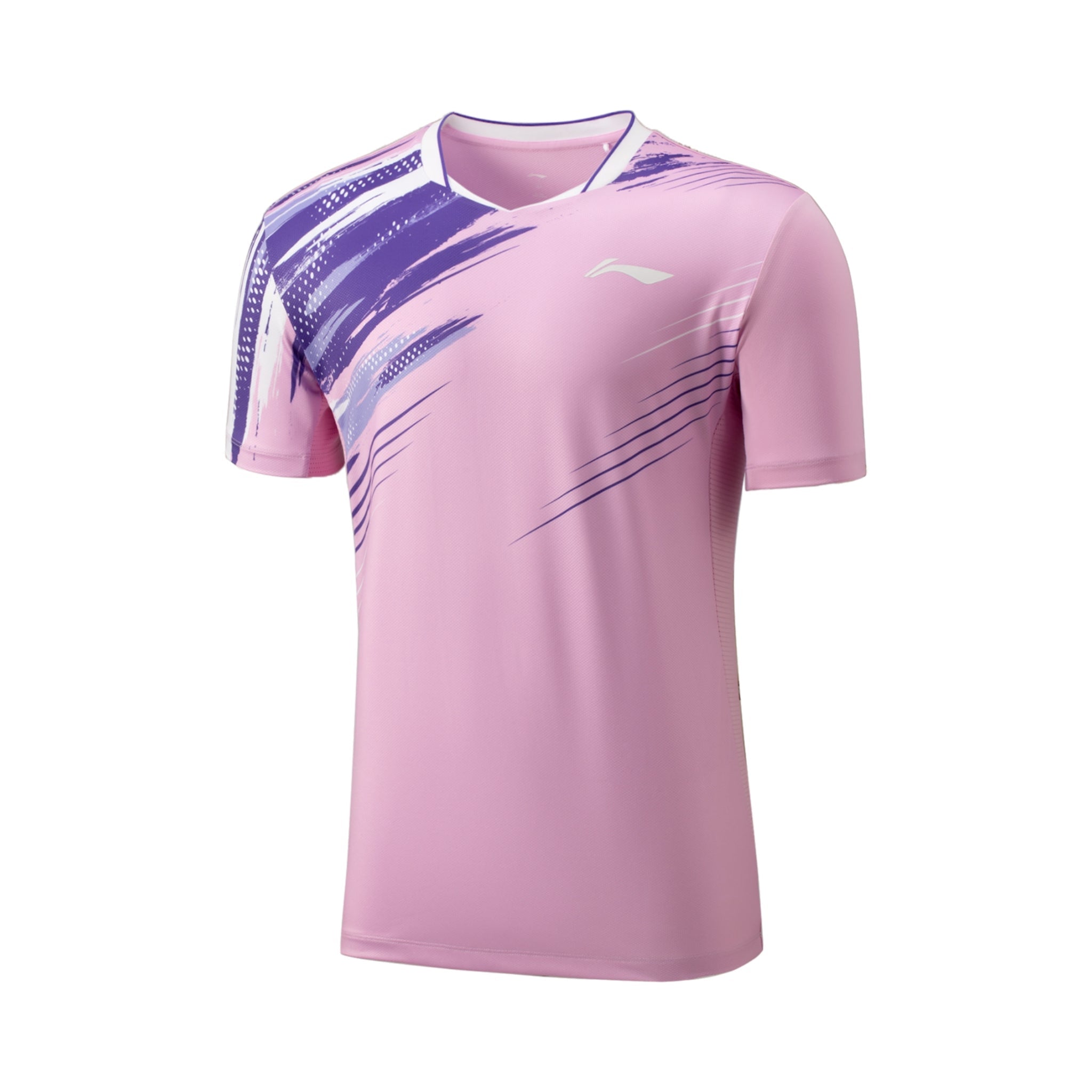 Li-Ning Badminton T-Shirt - Li-Ning Play Safe Light Purple Unisex - SportYouUp Danmark
