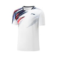 Li-Ning Badminton T-Shirt - Li-Ning Play Safe White Unisex - SportYouUp Danmark