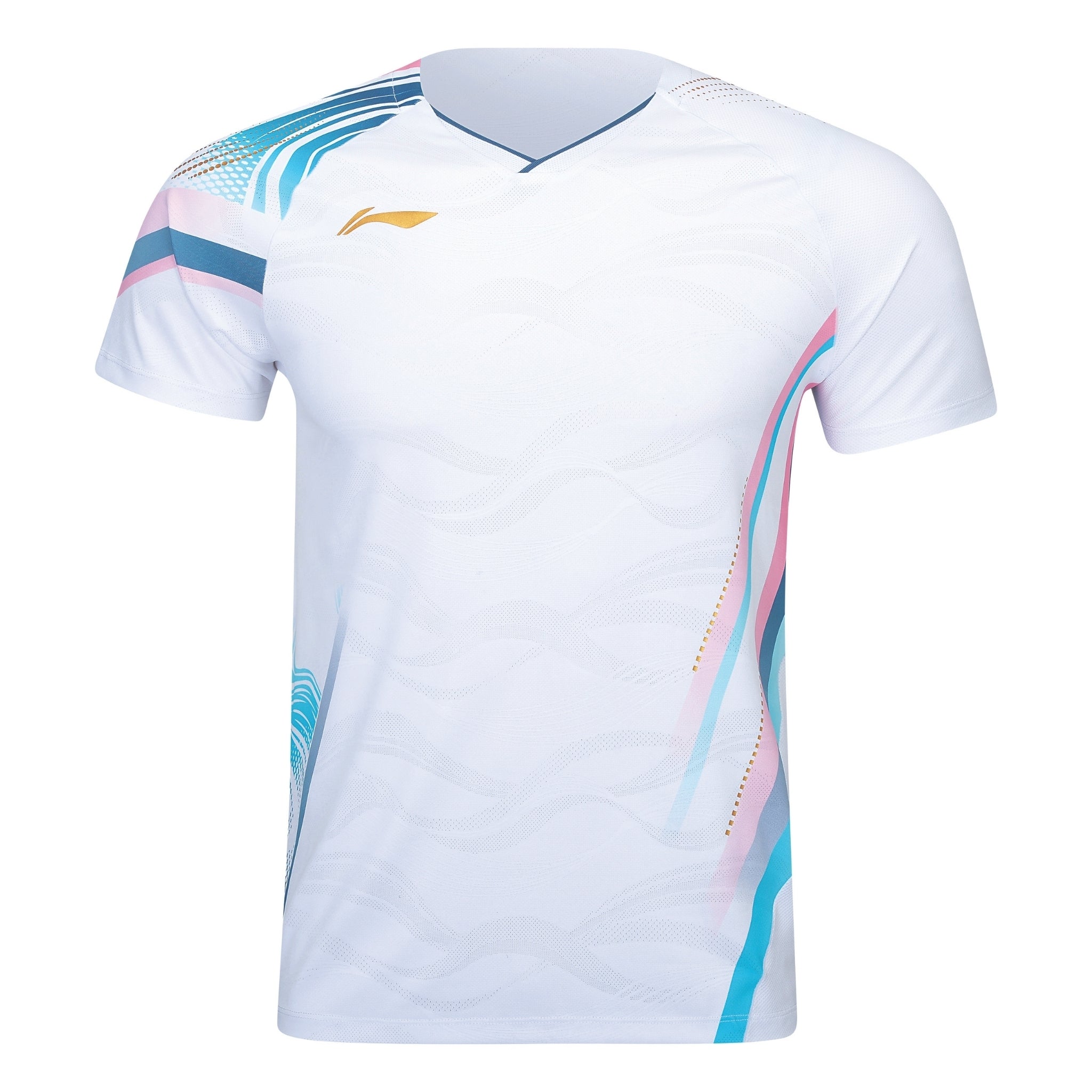 Li-Ning Badminton T-Shirt - Li-Ning Side Effect White Unisex - SportYouUp Danmark
