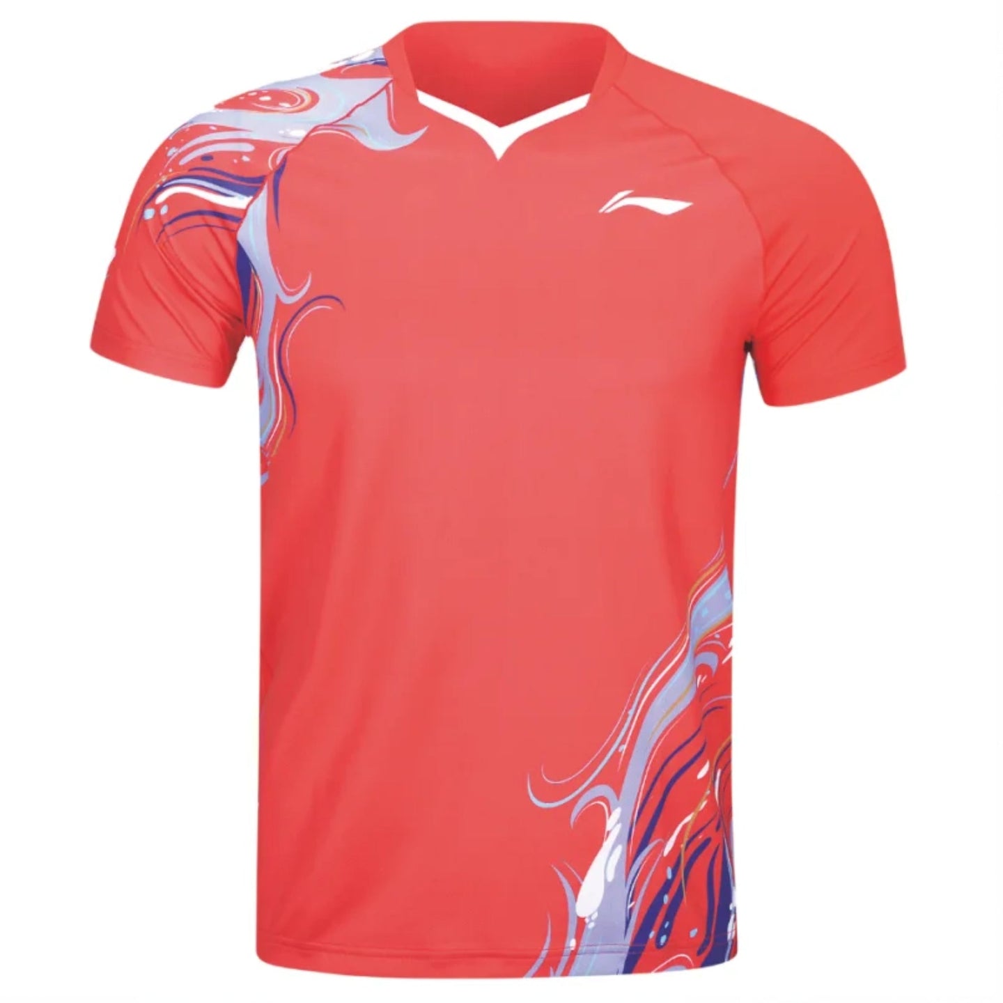 Badminton T-shirt - Li-Ning Twist Red Unisex - SportYouUp Danmark