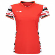 Badminton T-shirt - Li-Ning Top Play Red Women - SportYouUp Danmark