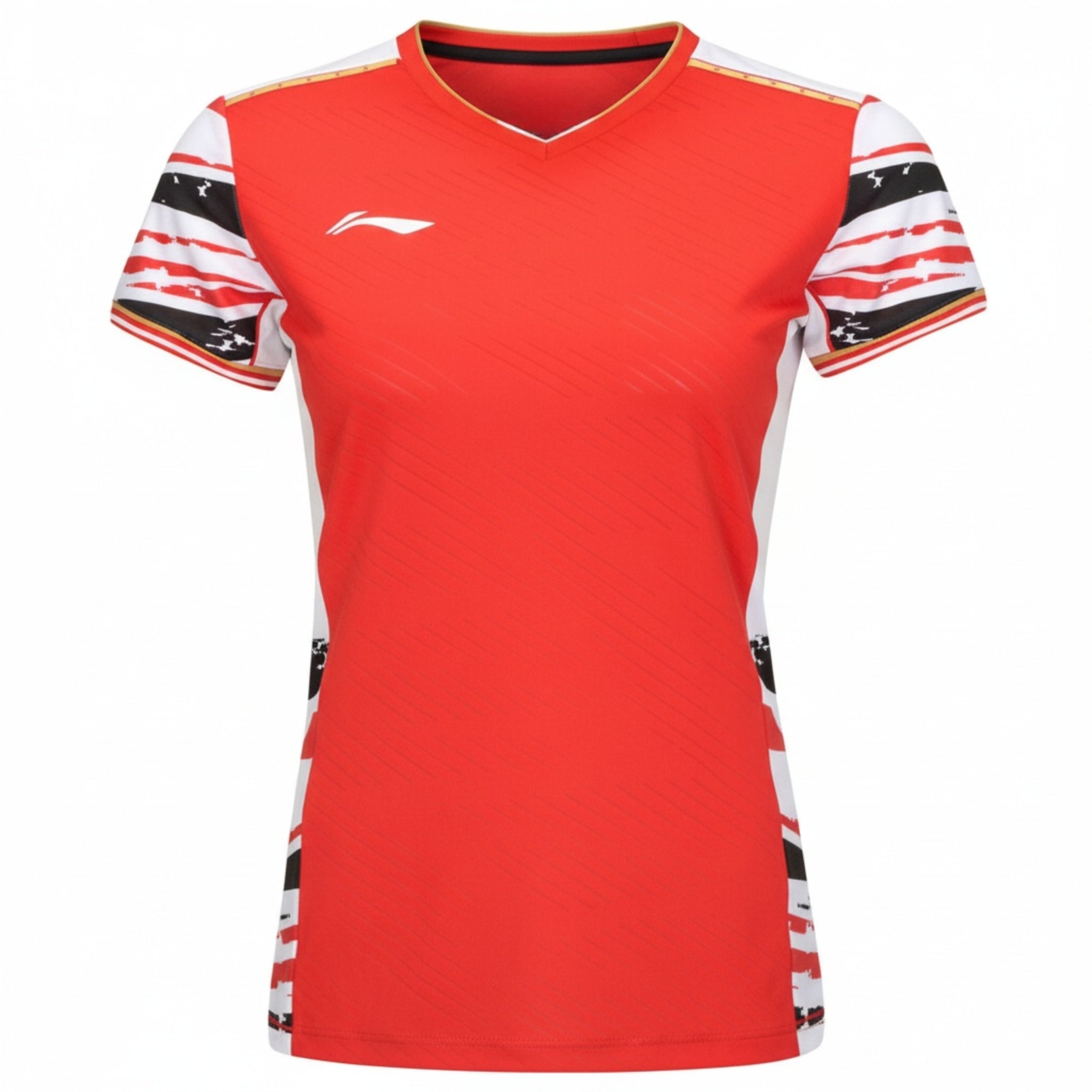 Badminton T-shirt - Li-Ning Top Play Red Women - SportYouUp Danmark