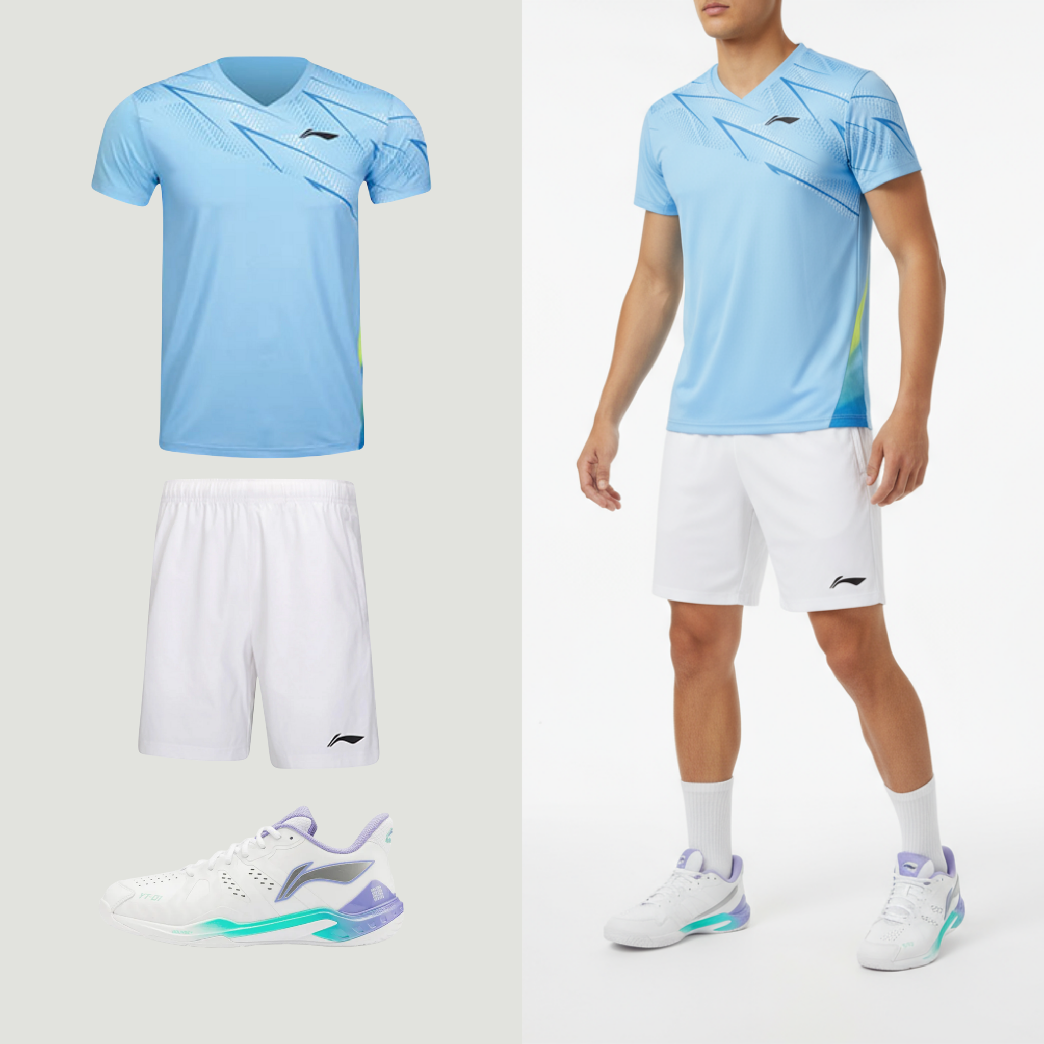 Li-Ning Champion Ljusblå Unisex