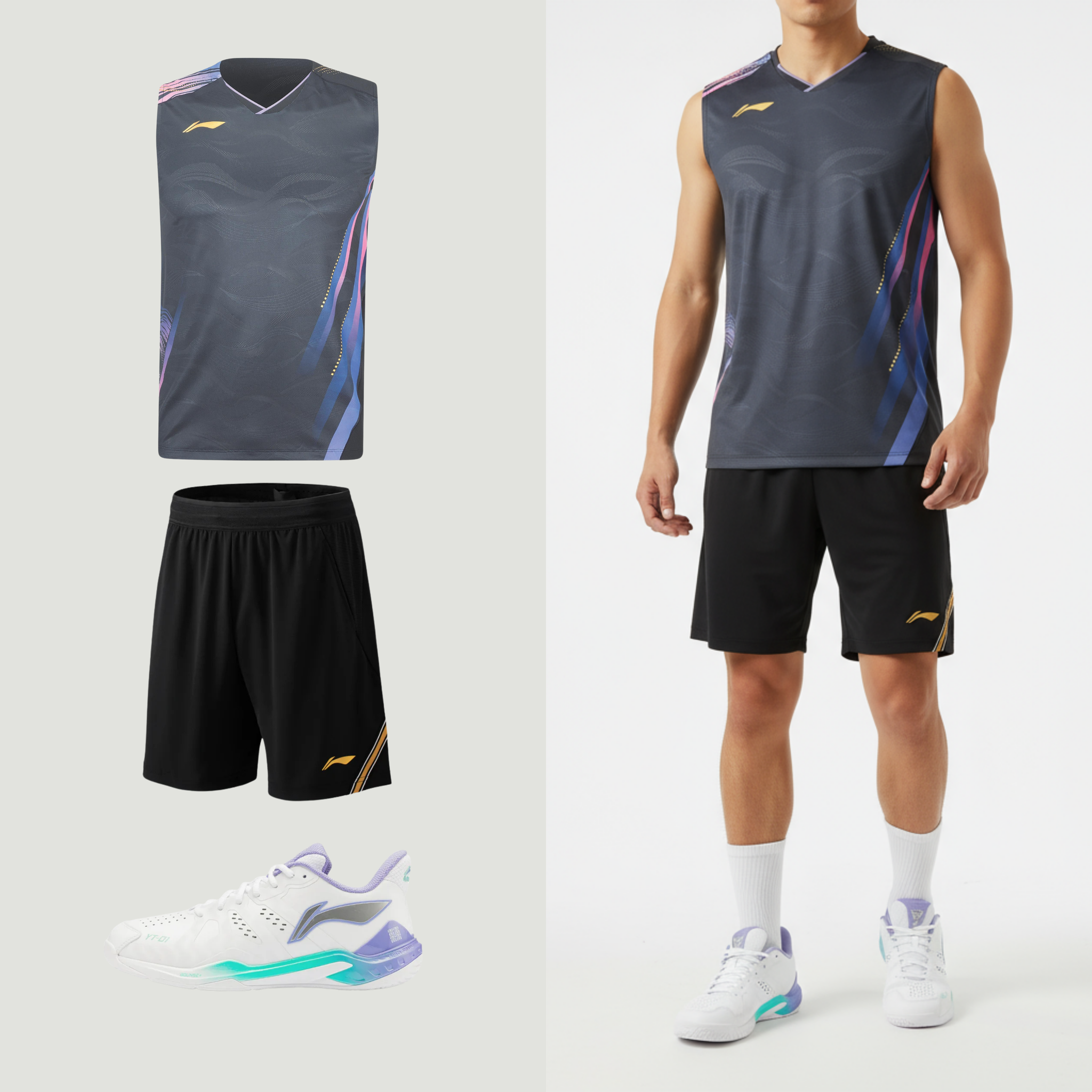 Li-Ning International New Black Herrskor