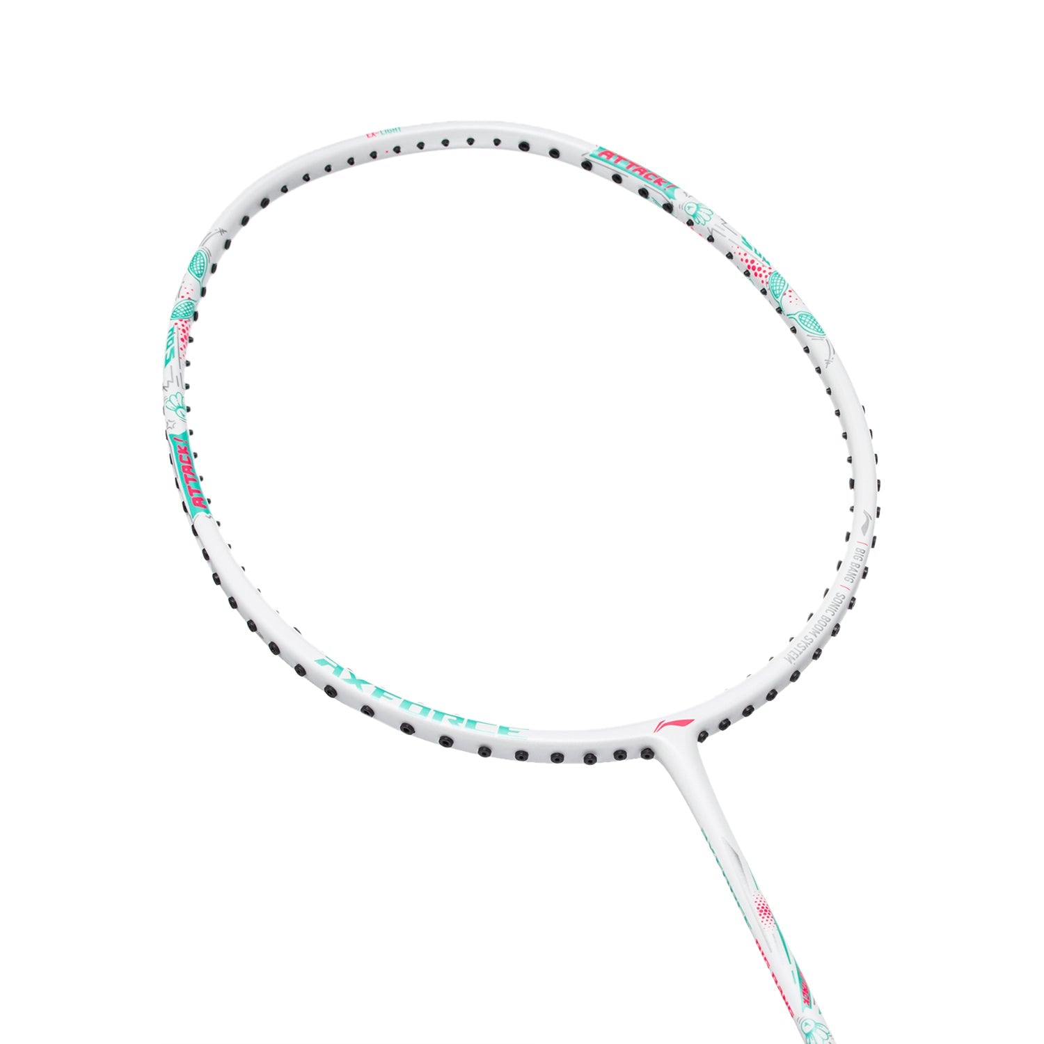 Badminton ketcher - Li-Ning AXForce Big Bang White - SportYouUp Danmark