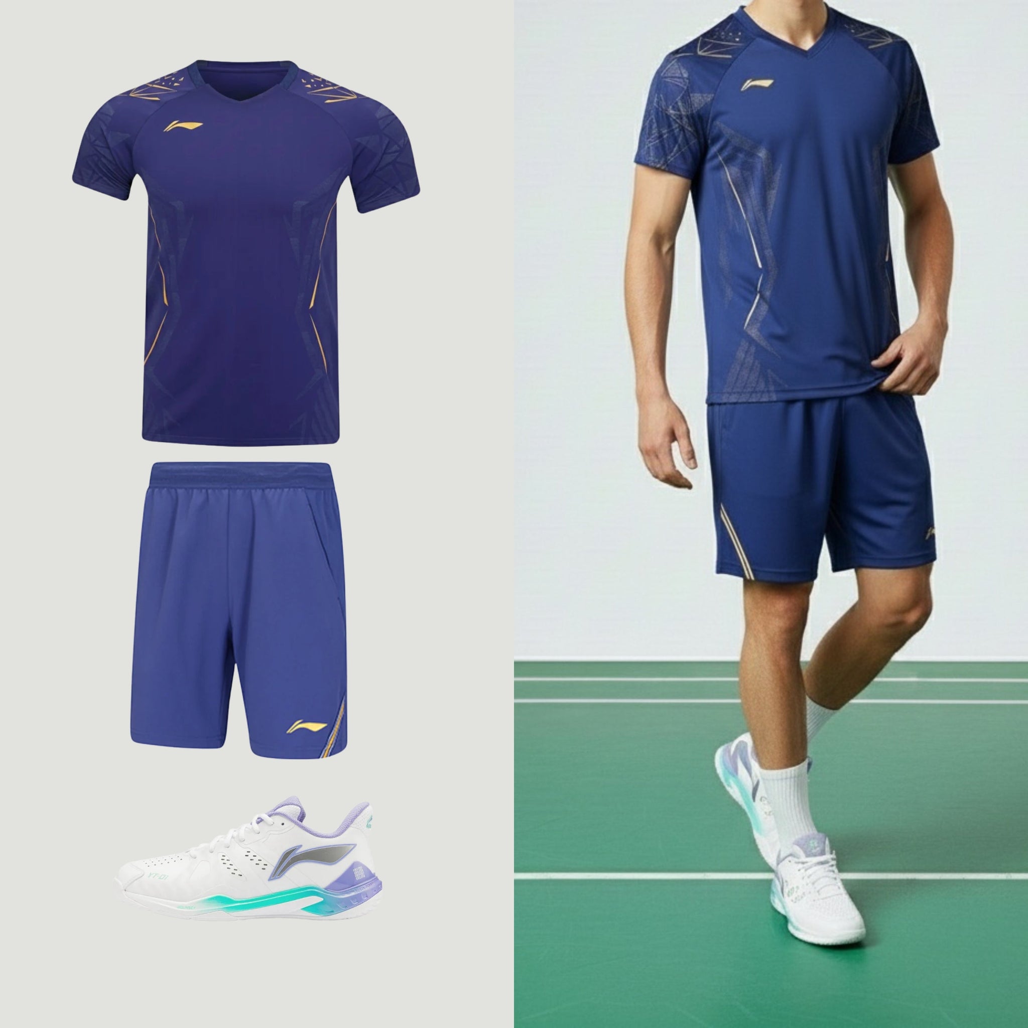 Li-Ning International New Blue Herrskor