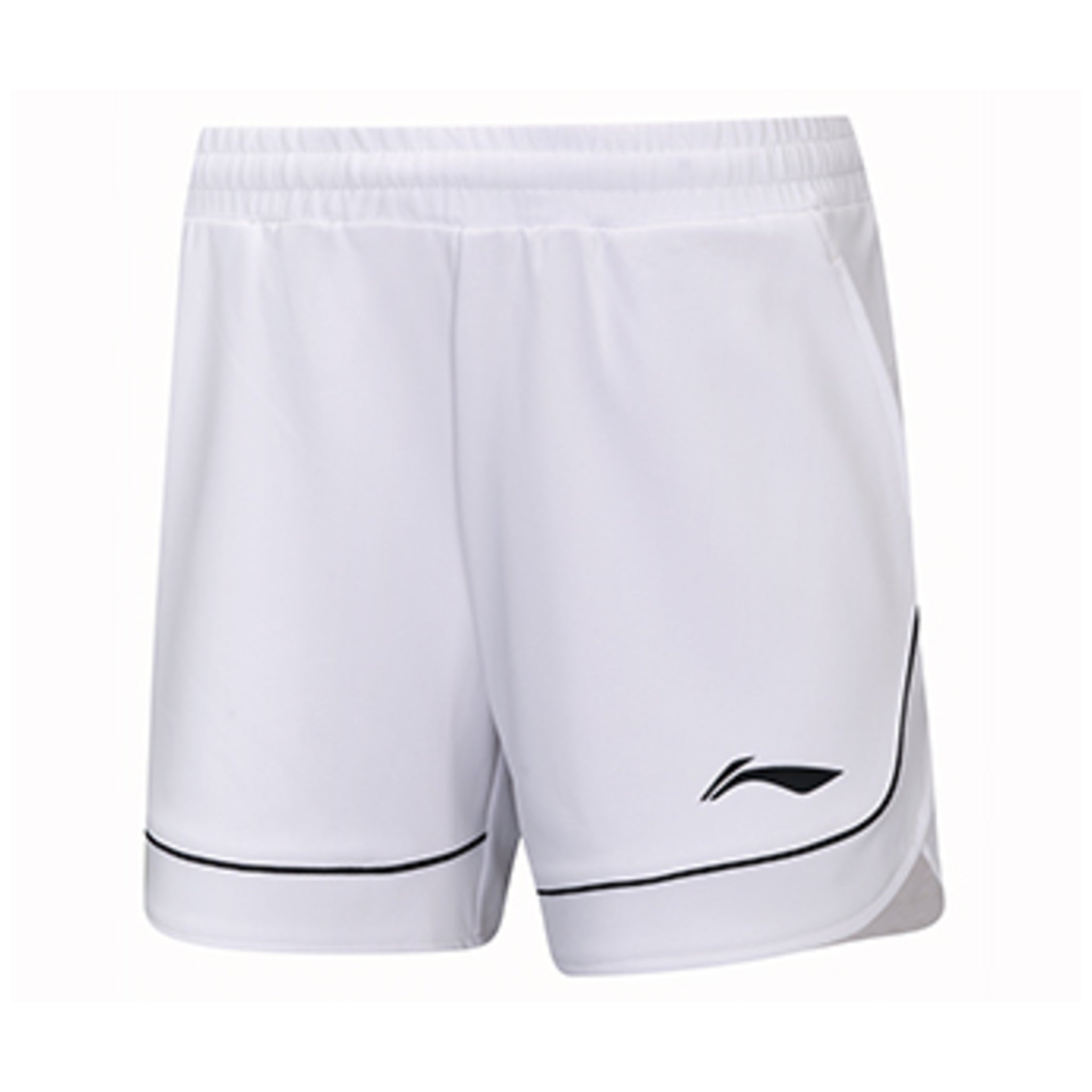 Badminton Dame Shorts - Li-Ning Single Stripe White Dame - SportYouUp Danmark