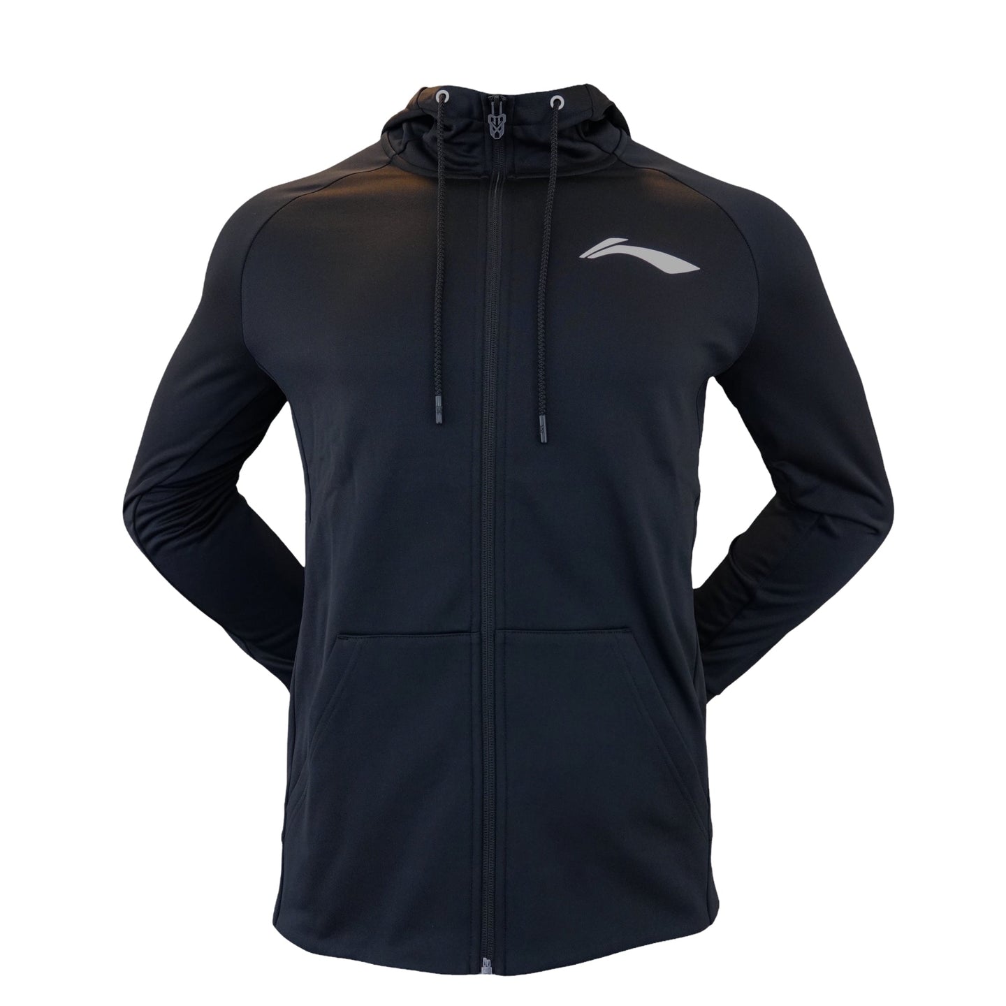 Badminton træningsdragter - Li-Ning Club Black Zip Hoodie Unisex - SportYouUp Danmark